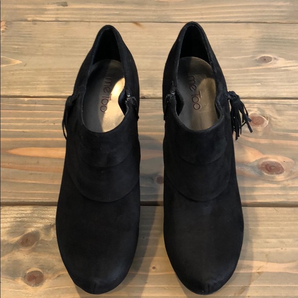 Me Too Black Wedge Booties - Picture 2 of 3